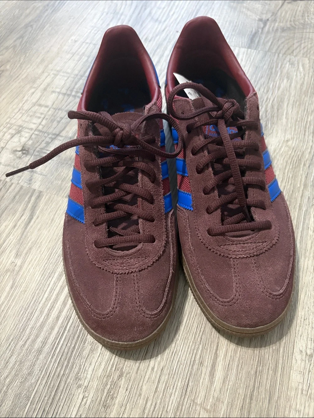 adidas Spezial Shoes Burgundy with Blue Size 9